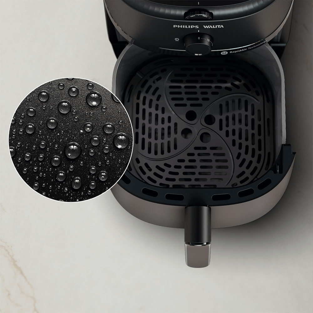 Fritadeira Elétrica Sem Óleo AirFryer 6,2L Philips Walita Preto 220V
