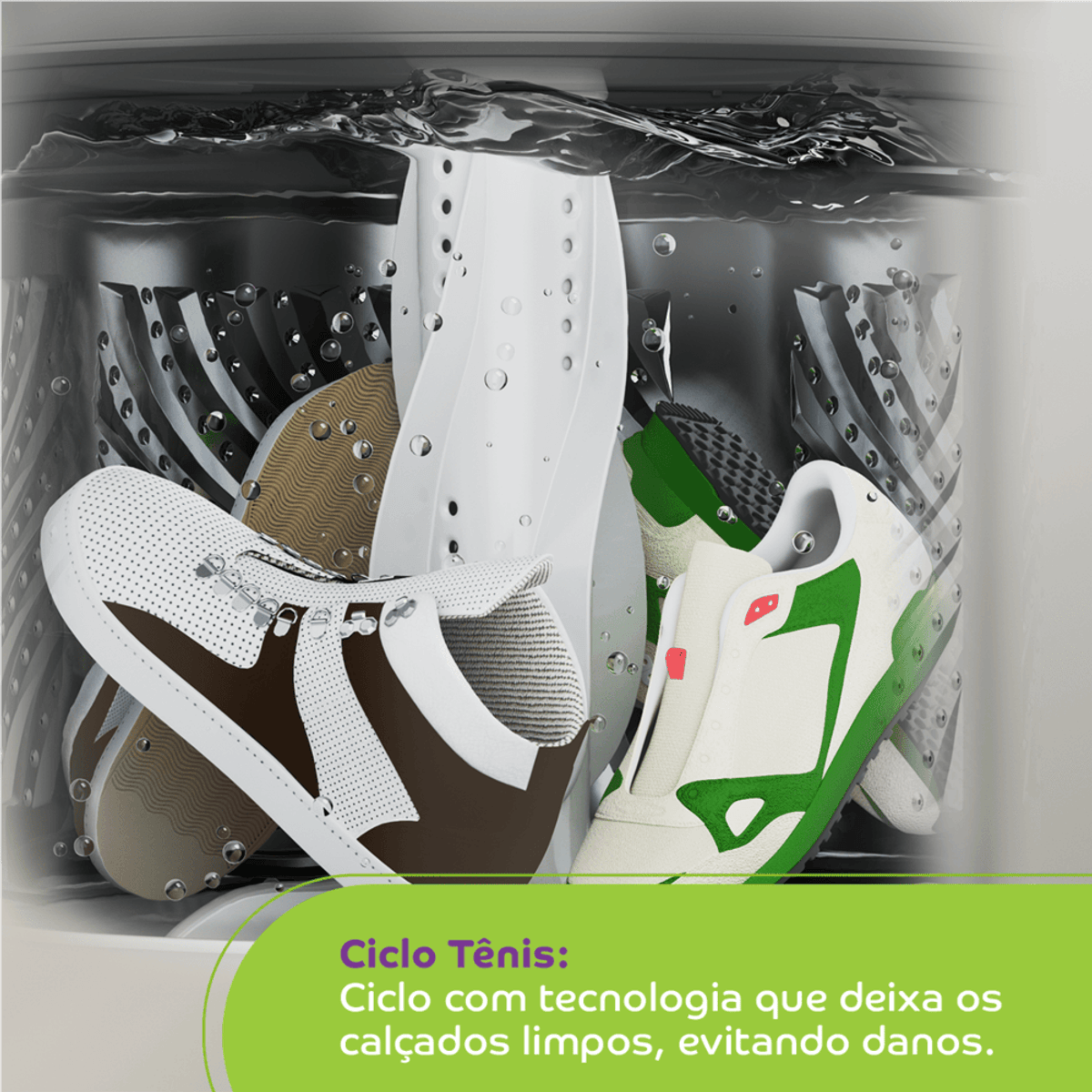 Lavadora de Roupas Consul 13Kg CWN13AB Modo Eco Cesto Inox Branco 220V
