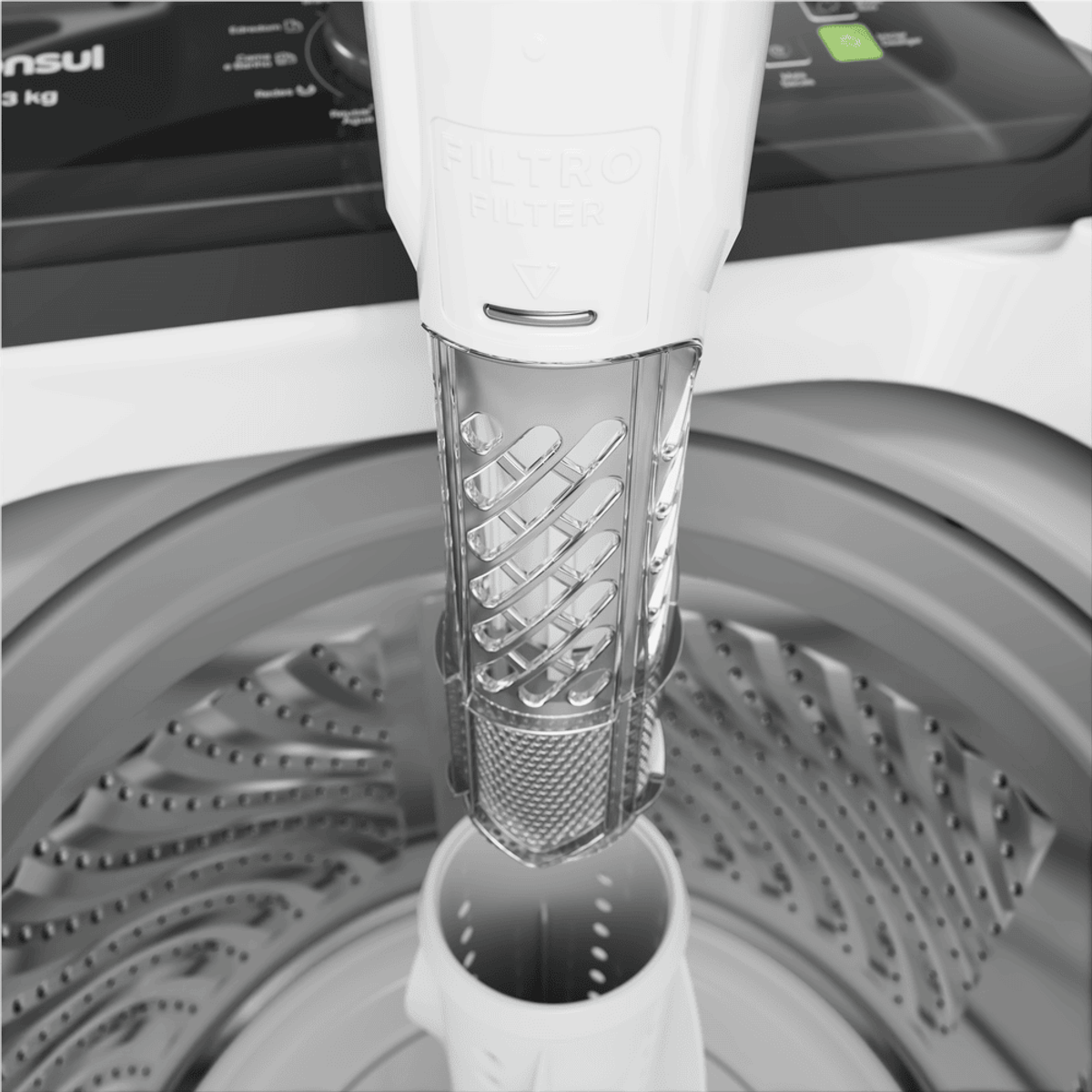 Lavadora de Roupas Consul 13Kg CWN13AB Modo Eco Cesto Inox Branco 220V