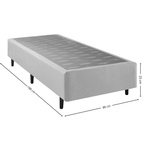 Base Para Colchão Luno Solteiro Ecoflex 88x188x25cm Prata