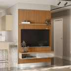Nicho Suspenso Linea 136cm 1 Porta Nature e Off White