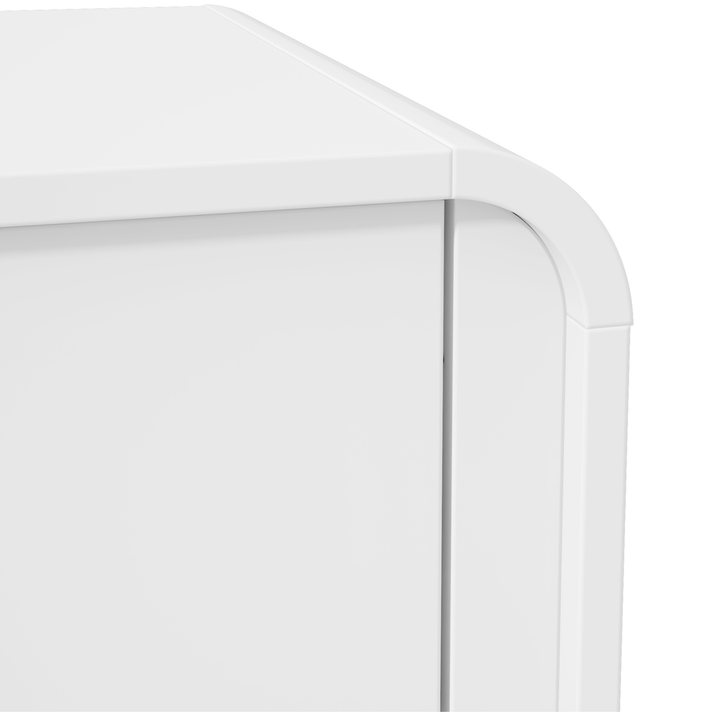 Mesa de Cabeceira Loop Lopas 55cm 2 Gavetas Branco