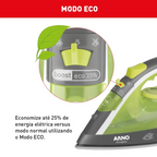 Ferro a Vapor Arno Ecogliss com Spray FEC1 Verde 220V