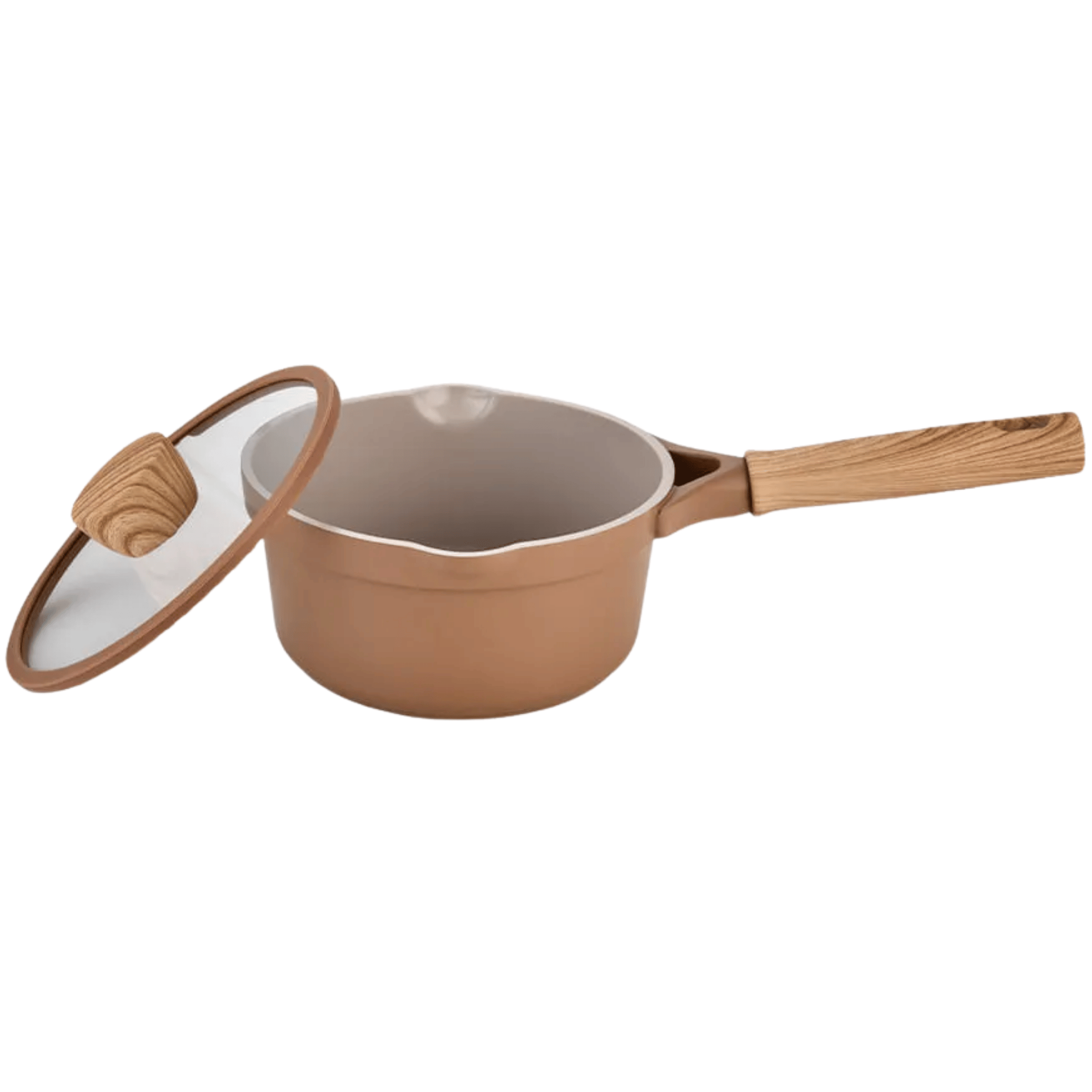 Jogo de Panelas Ceramic Life Brinox 5 Peças Indução Duna Terracota