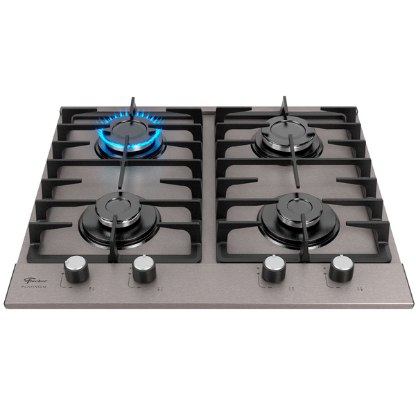 Cooktop à Gás Fischer 4 Bocas Platinium Prime Inox Bivolt