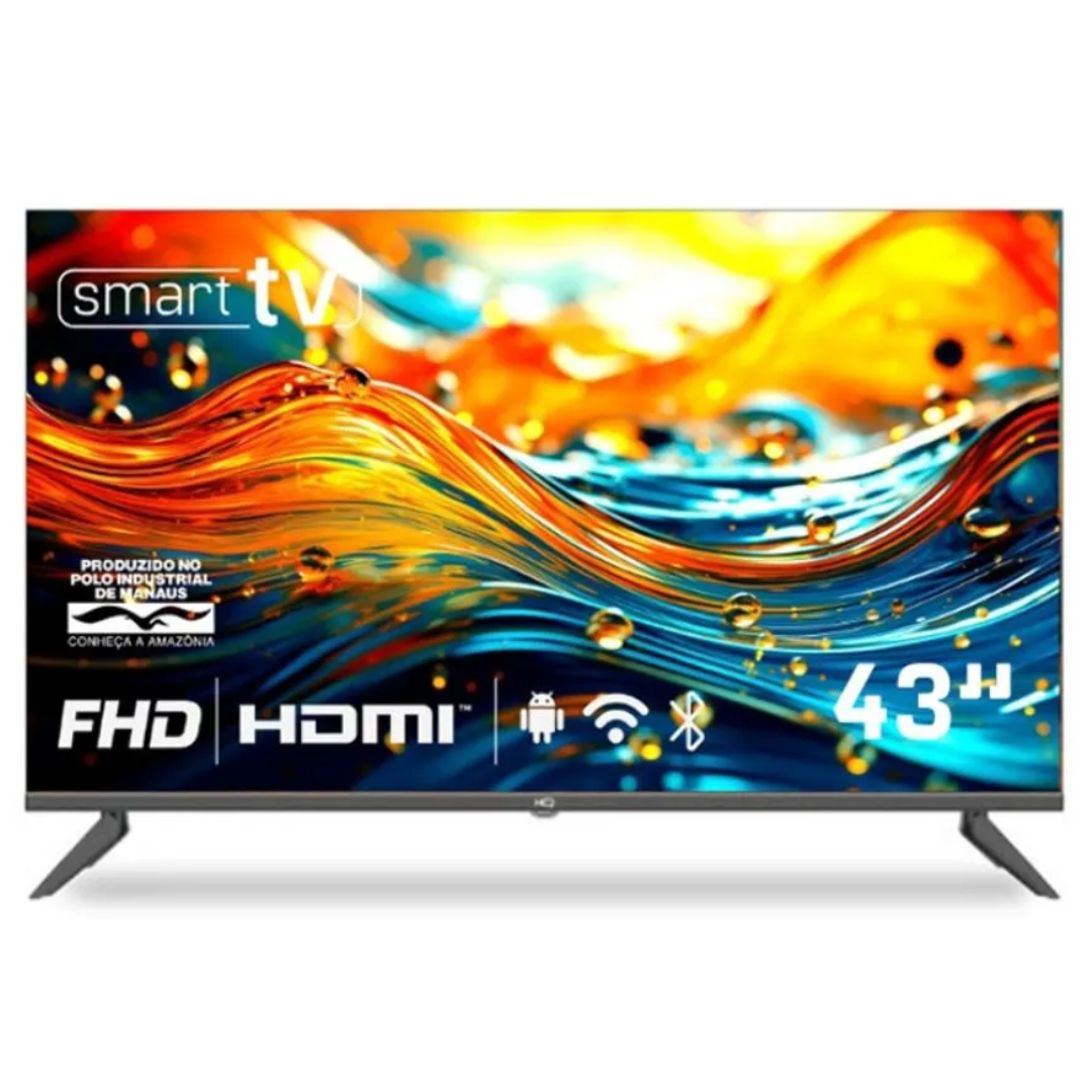 Smart TV LED 43" FHD HQ Frameless Slim Android Bivolt