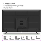 Smart TV LED 43" FHD HQ Frameless Slim Android Bivolt