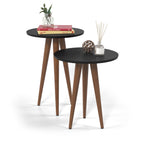 Conjunto de 2 Mesas Laterais Slim Patrimar Preto