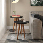 Conjunto de 2 Mesas Laterais Slim Patrimar Preto