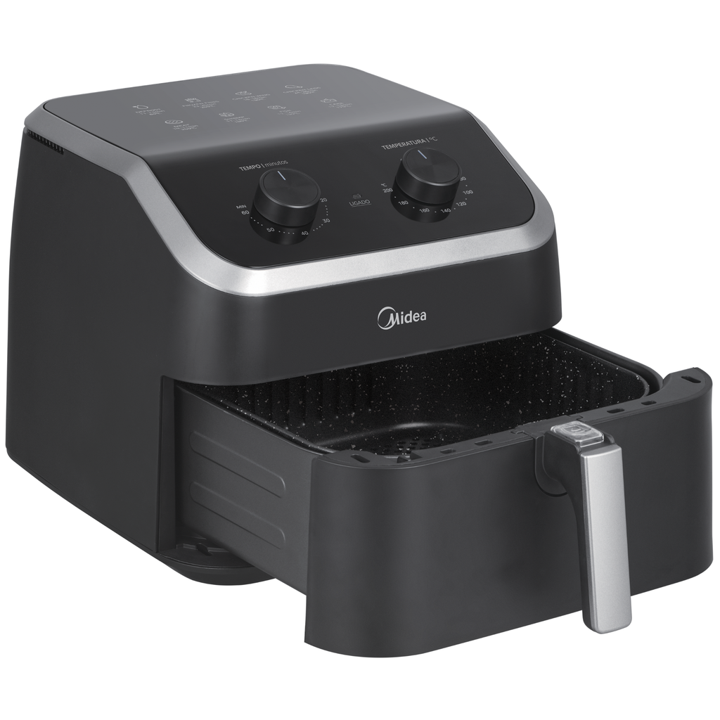 Fritadeira Elétrica Sem Óleo Air Fryer 8,5L Midea Widemax Cyclone Preto 220V