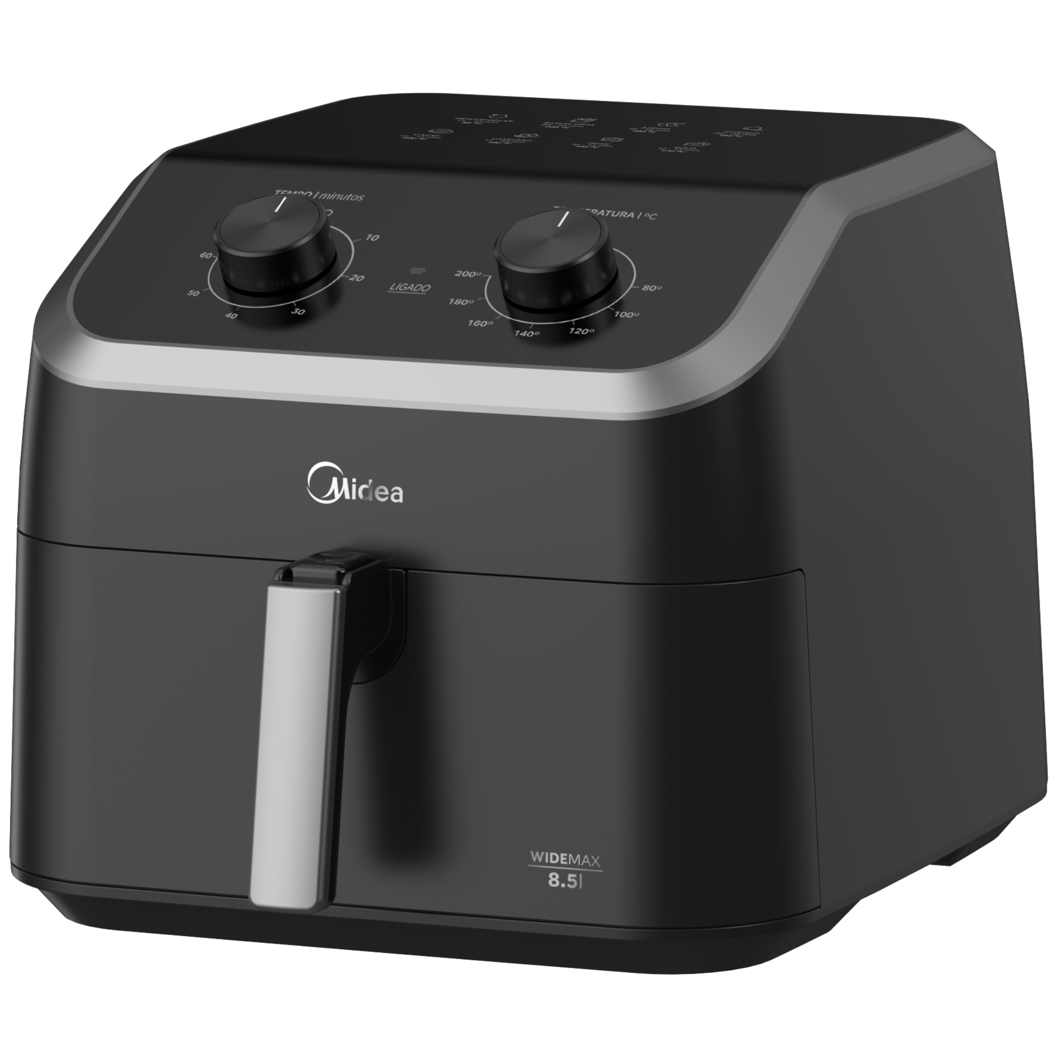 Fritadeira Elétrica Sem Óleo Air Fryer 8,5L Midea Widemax Cyclone Preto 220V
