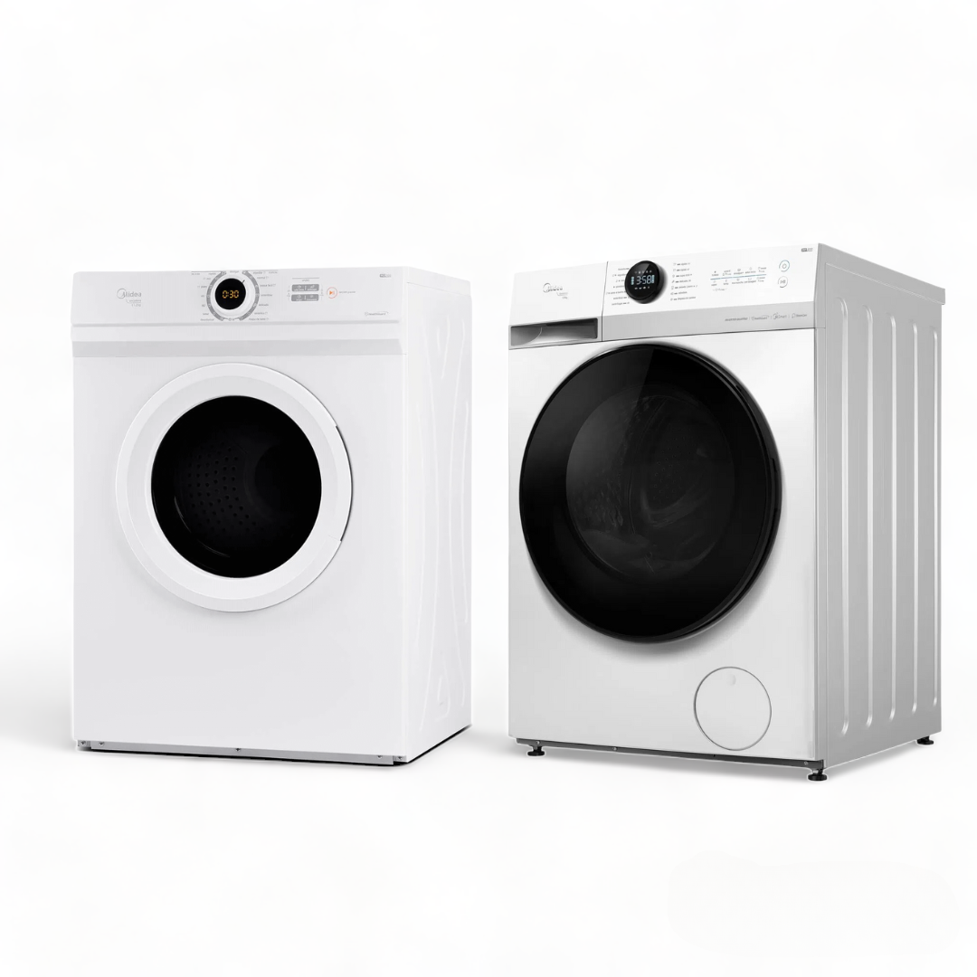 Conjunto Midea HealthGuard Lavadora de Roupas 13KG Inverter + Secadora 11,2KG 220V
