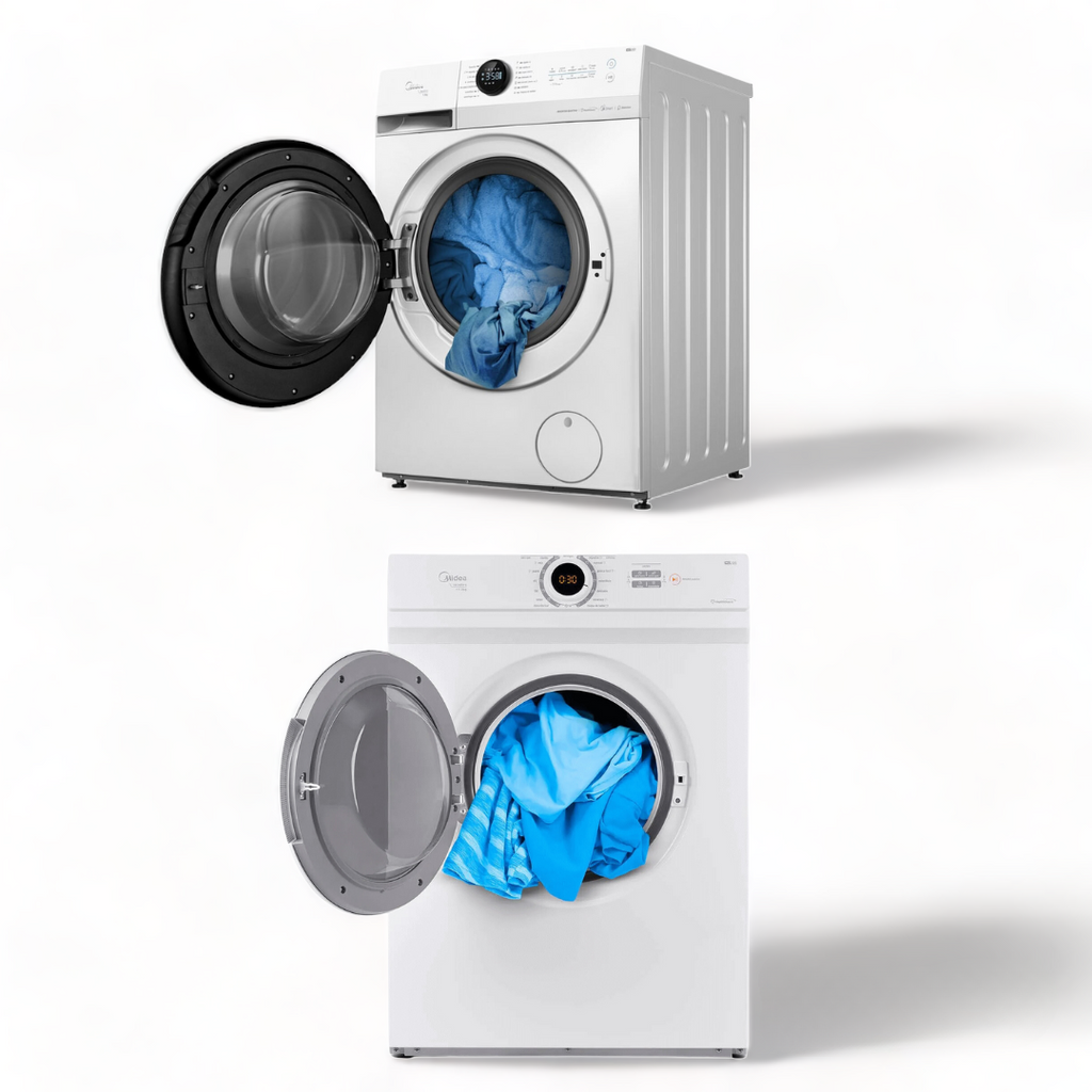 Conjunto Midea HealthGuard Lavadora de Roupas 13KG Inverter + Secadora 11,2KG 220V