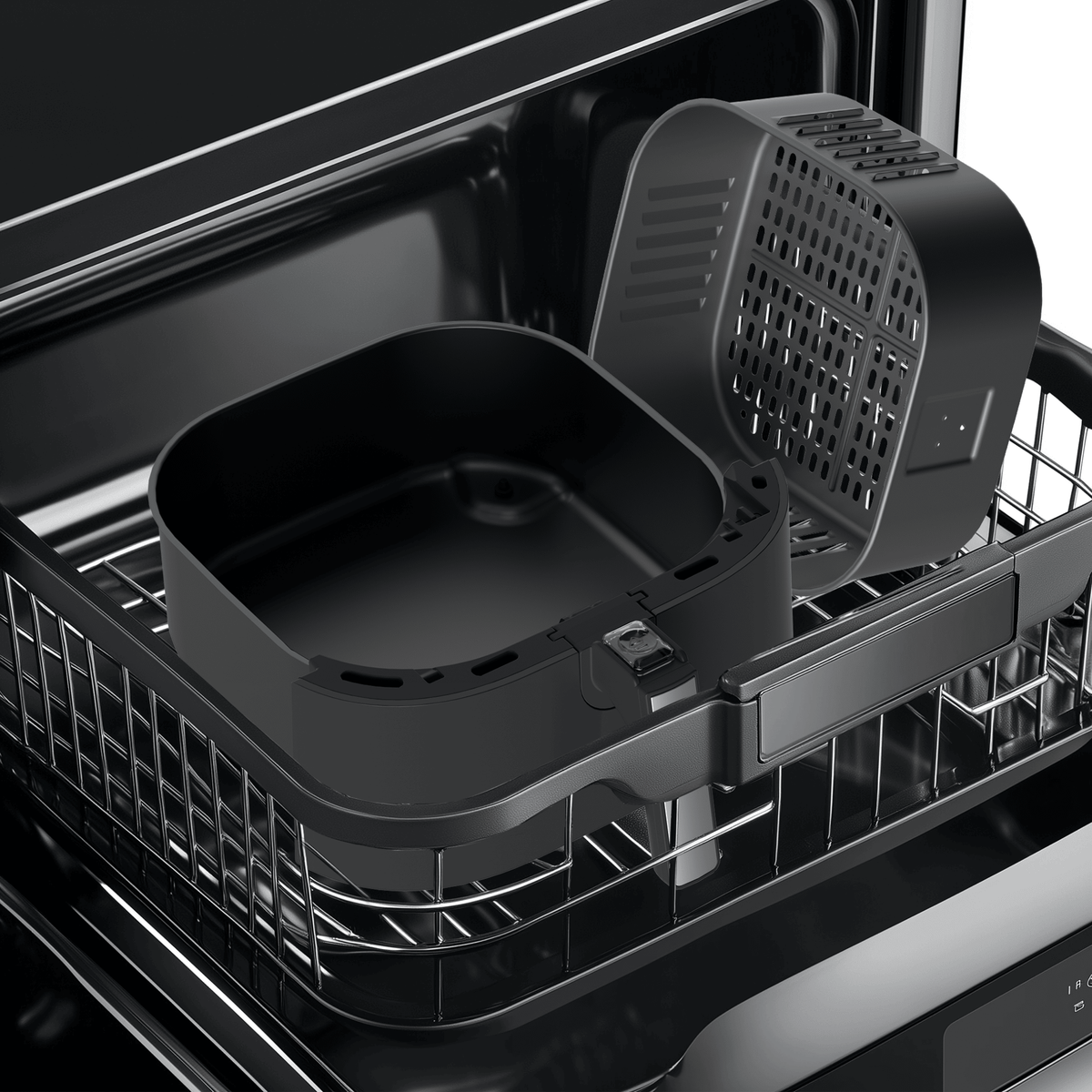 Fritadeira Elétrica Sem Óleo Air Fryer 5,5L Midea Widemax Preto e Inox 220V