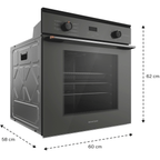 Forno de Embutir Elétrico Brastemp 84L BOX84AR com Air Fryer Pro Cinza 220V