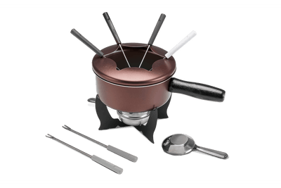 Kit Brinox 10 Peças para Fondue e Petiscos Marrom