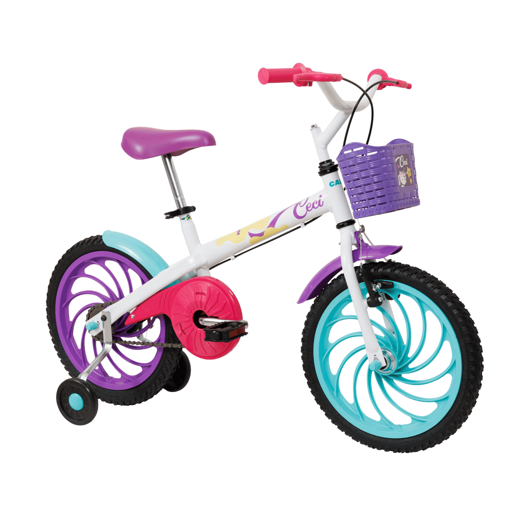 Bicicleta Caloi Ceci  Aro 16 com Cestinha Branco