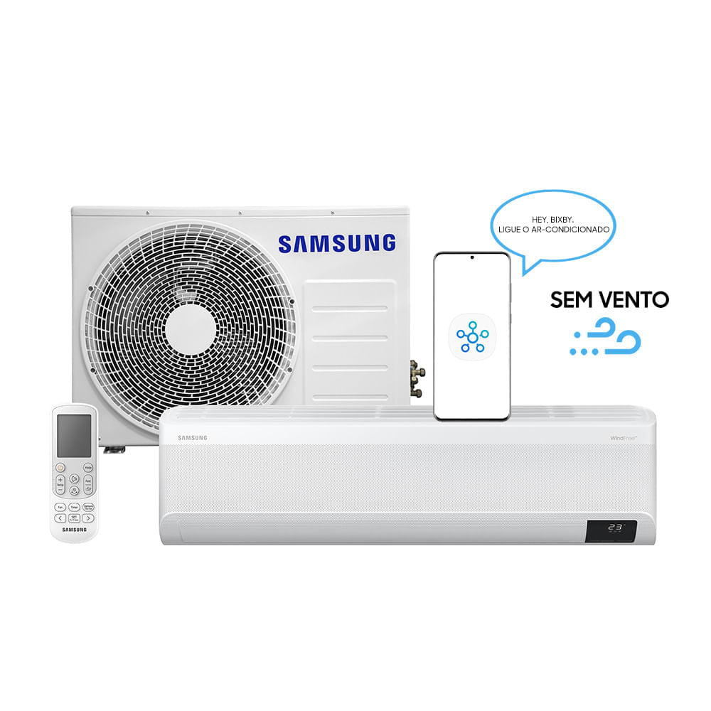 Ar-Condicionado Split Inverter Samsung WindFree Connect 22000 BTUs  Frio 220V