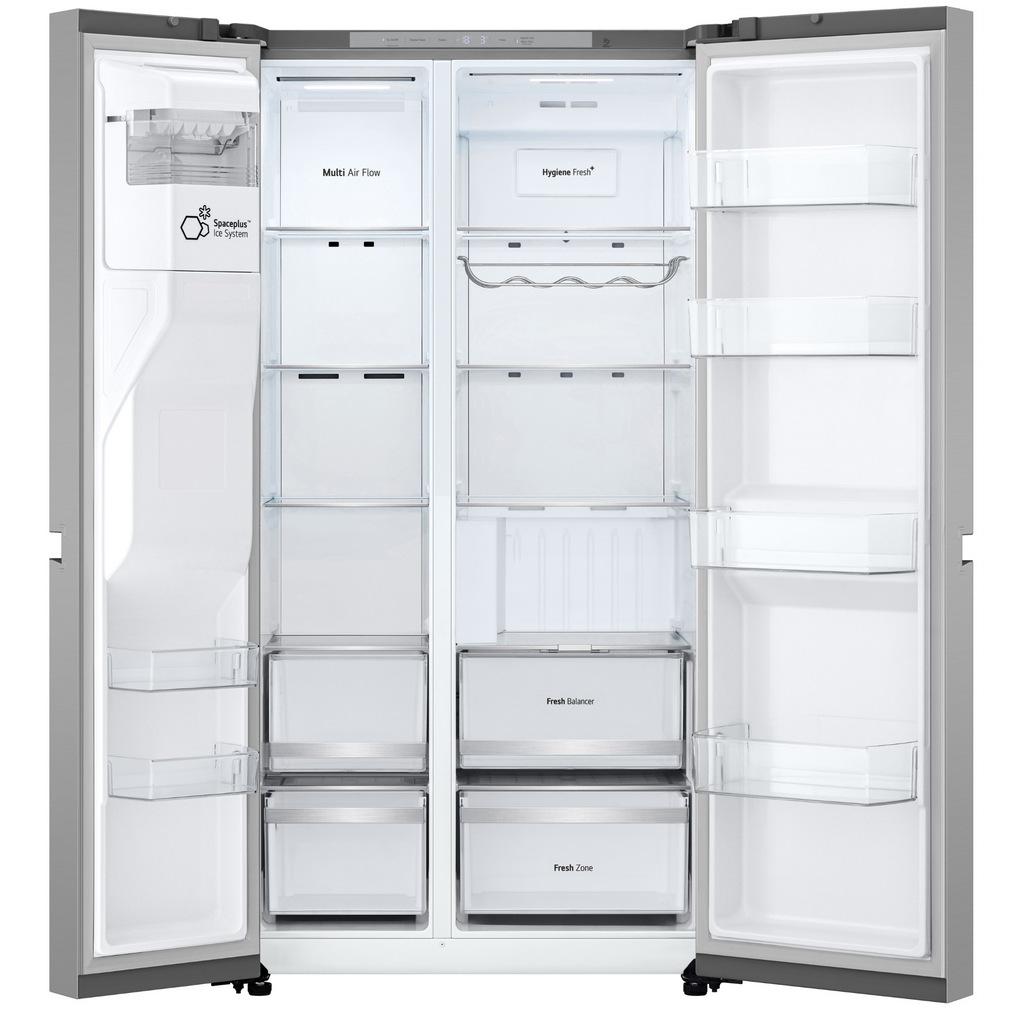 Refrigerador LG 638L Side By Side Inverter com Água e Gelo na Porta Inox Look Bivolt