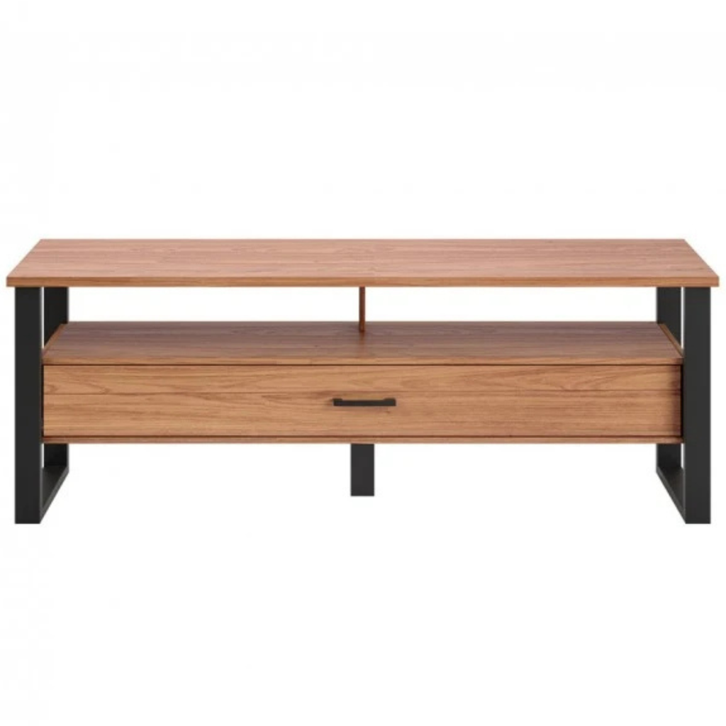 Rack F41 Dalla Costa 140cm 1 Gaveta Freijó e Preto
