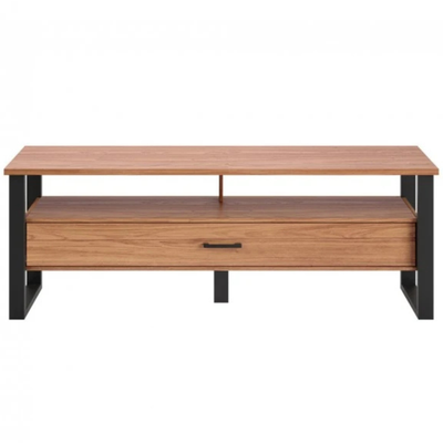 Rack F41 Dalla Costa 140cm 1 Gaveta Freijó e Preto