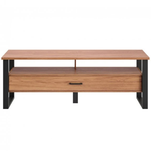 Rack F41 Dalla Costa 140cm 1 Gaveta Freijó e Preto