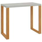 Escrivaninha Dalla Costa F11 90cm 100% MDF Off White e Freijó