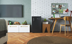 Frigobar Consul Retrô 117L CRA12AE Preto Vinil 220V
