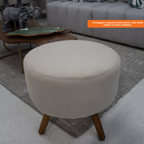 Puff Smart Perfan 40cm Veludo Caqui Amendoa