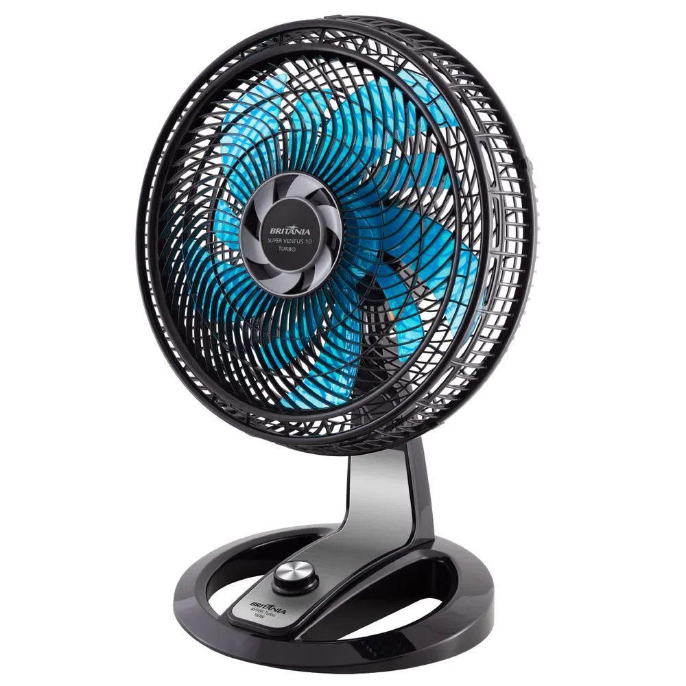 Ventilador de Mesa/Parede Britânia Turbo Super Ventus BVT495PA 10 Pás 47cm Preto 220V