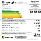 Ventilador de Mesa/Parede Britânia Turbo Super Ventus BVT495PA 10 Pás 47cm Preto 220V
