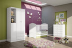 Berço Mini Cama Bala de Menta Henn 3 em 1 60cm Branco