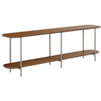 Mesa de Apoio para Sofá Lux Província 180cm Canela e Champanhe
