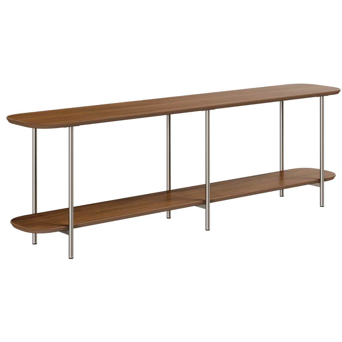 Mesa de Apoio para Sofá Lux Província 180cm Canela e Champanhe