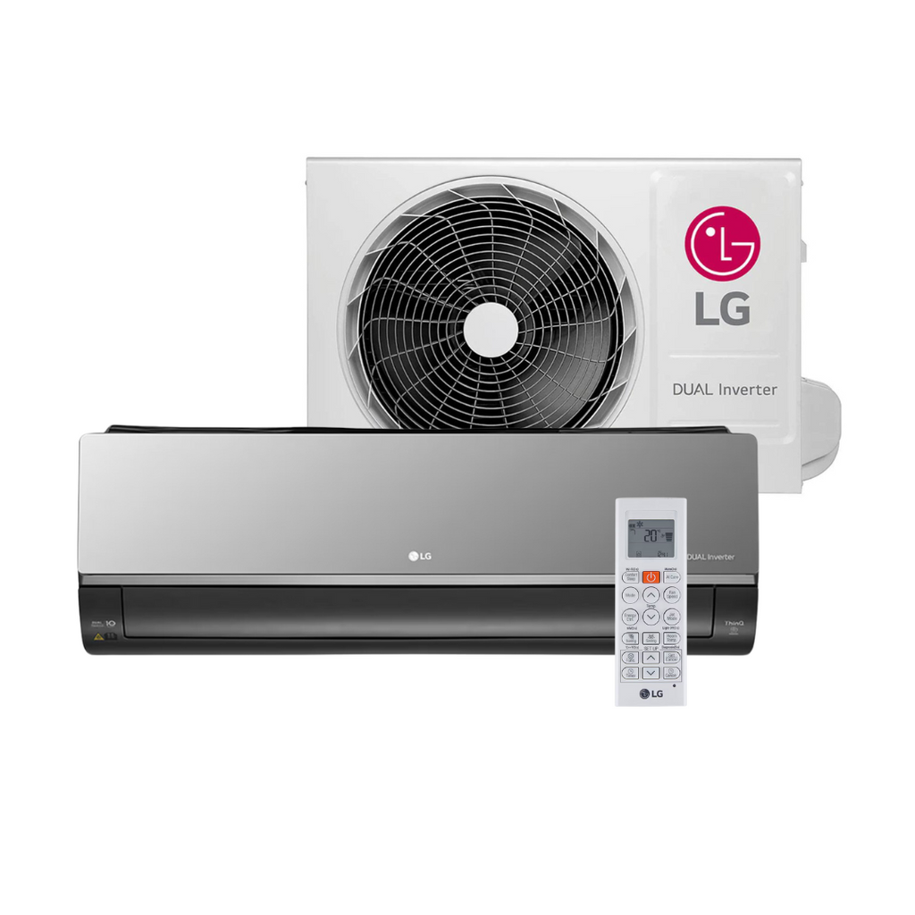 Ar-Condicionado Split LG Dual Inverter Voice Artcool +AI 12000 BTUs Frio Cinza Espelhado 220V