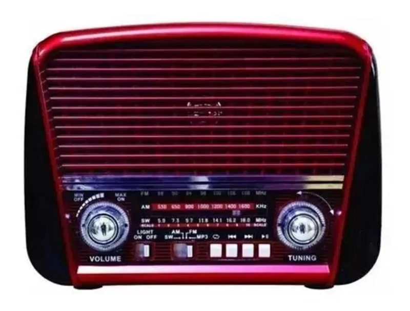 Rádio Portátil Retrô Fsound FS-1631 USB Bluetooth Vermelho Bivolt
