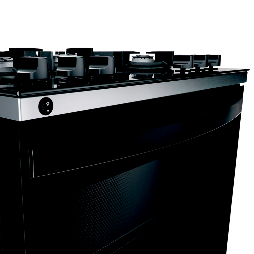 Fogão 5 Bocas Brastemp BFS5VCE Mesa de Vidro e Turbo Chama Preto Bivolt
