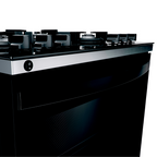 Fogão 5 Bocas Brastemp BFS5VCE Mesa de Vidro e Turbo Chama Preto Bivolt