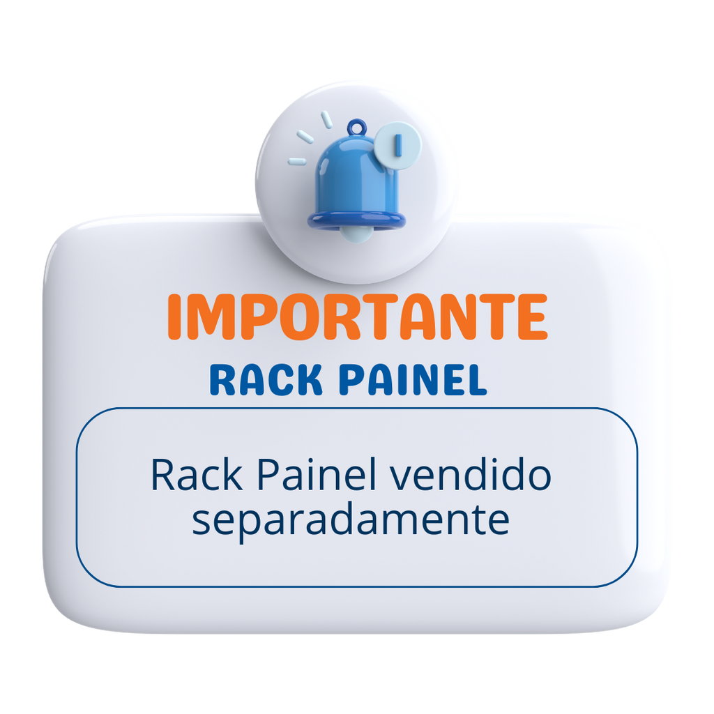 Módulo Lateral para Rack com Painel Ouro Preto Linea 44cm Nature e Off White