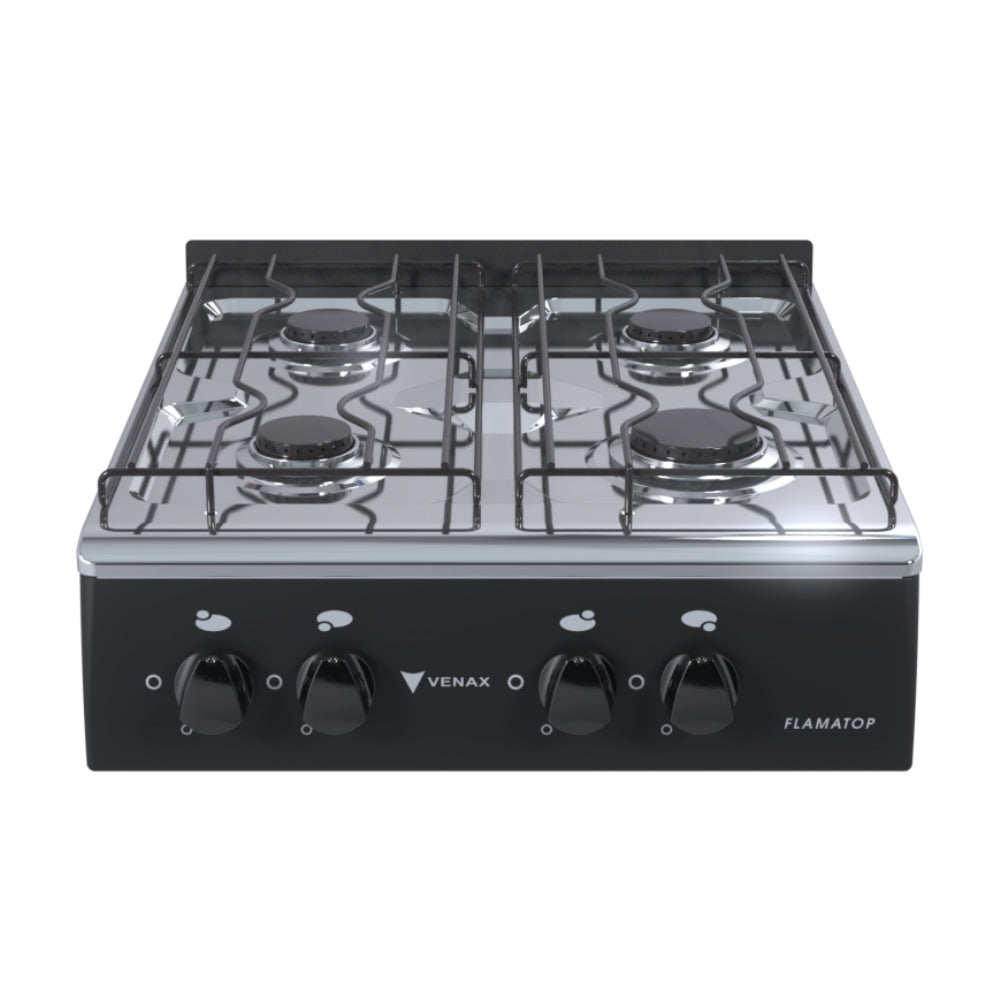 Fogao de Mesa à Gás 4 Bocas Flamatop Venax Preto 220V