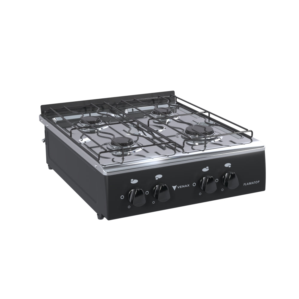 Fogao de Mesa à Gás 4 Bocas Flamatop Venax Preto 220V