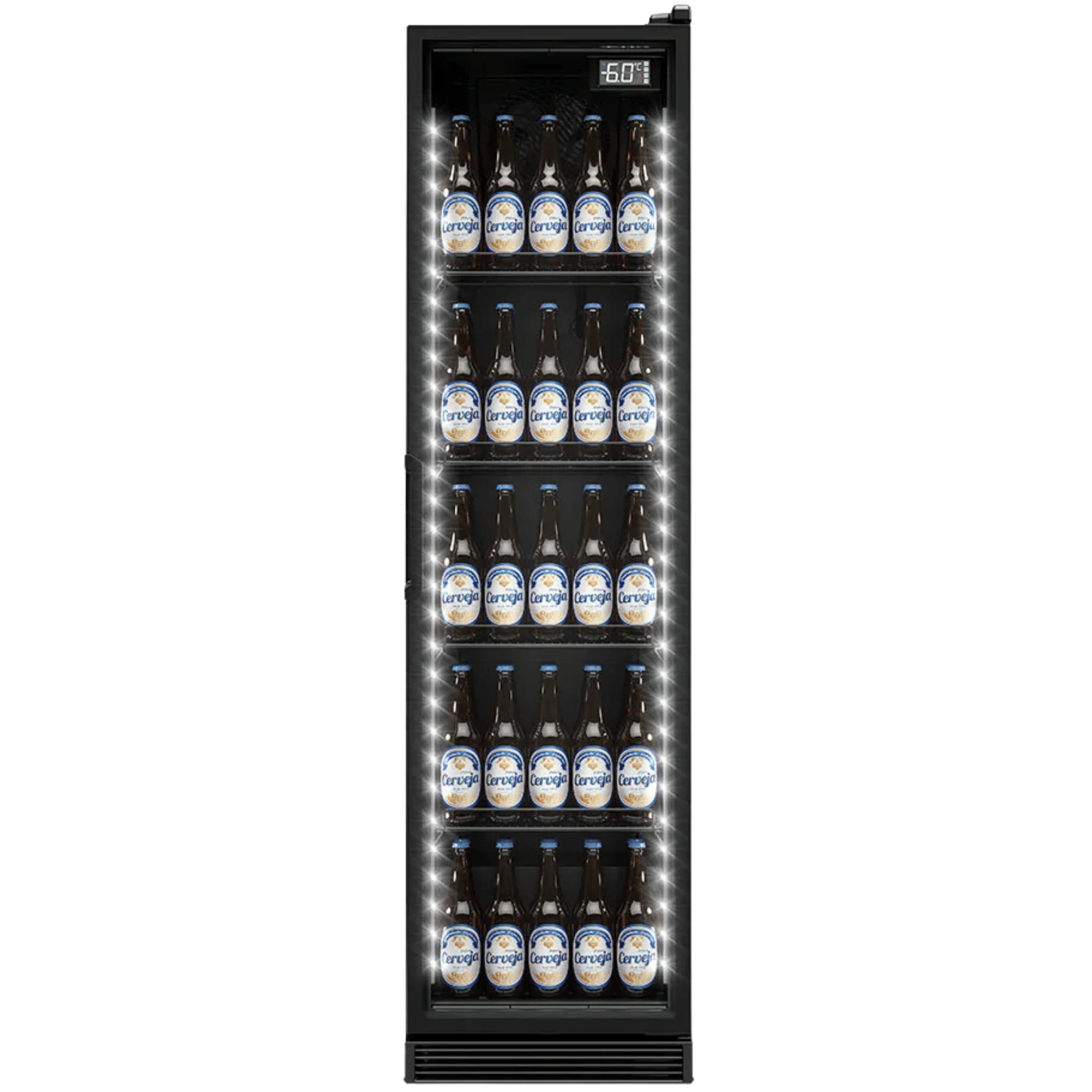 Cervejeira Gelopar 310L GCB-30LB Porta de Vidro Iluminação em LED Preto 220V