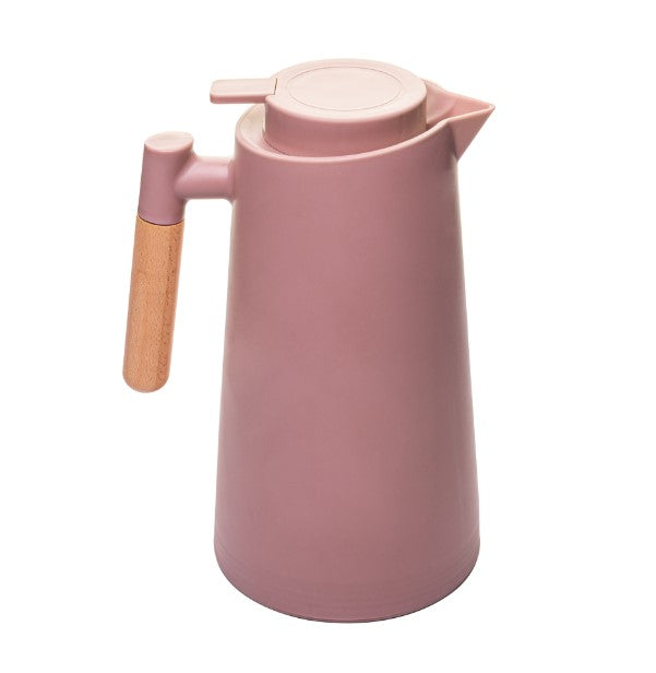 Garrafa Térmica  Lyor  1L com Cabo de Madeira Escandinávia  Nude