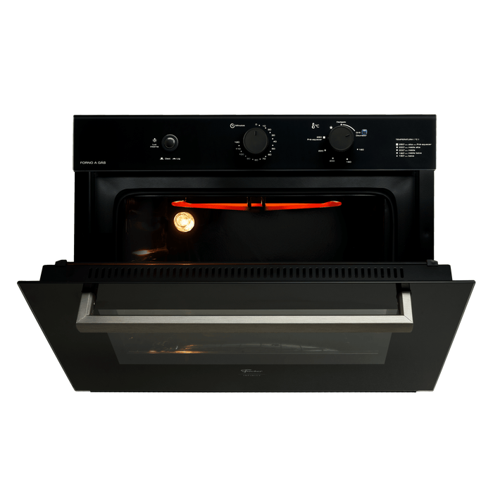 Forno de Embutir a Gás Fischer 50L Infinity com Grill Preto 220V