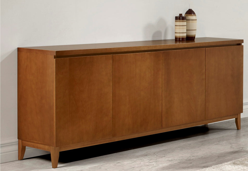 Balcão Buffet Dom Artsoli 180cm 4 Portas Castanho Claro