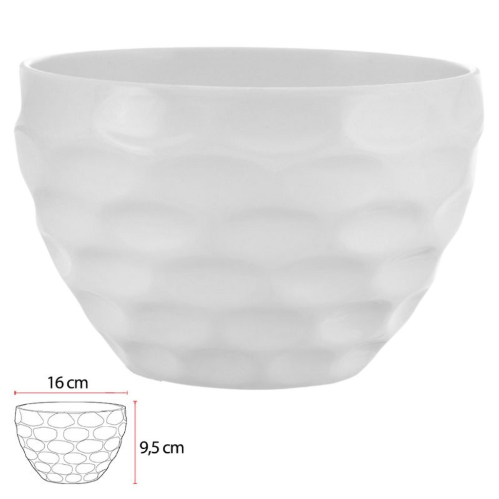 Bowl em Melamina Florarte Flowers 600ml Off White