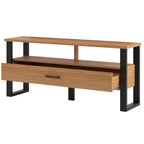 Rack F41 Dalla Costa 140cm 1 Gaveta Freijó e Preto