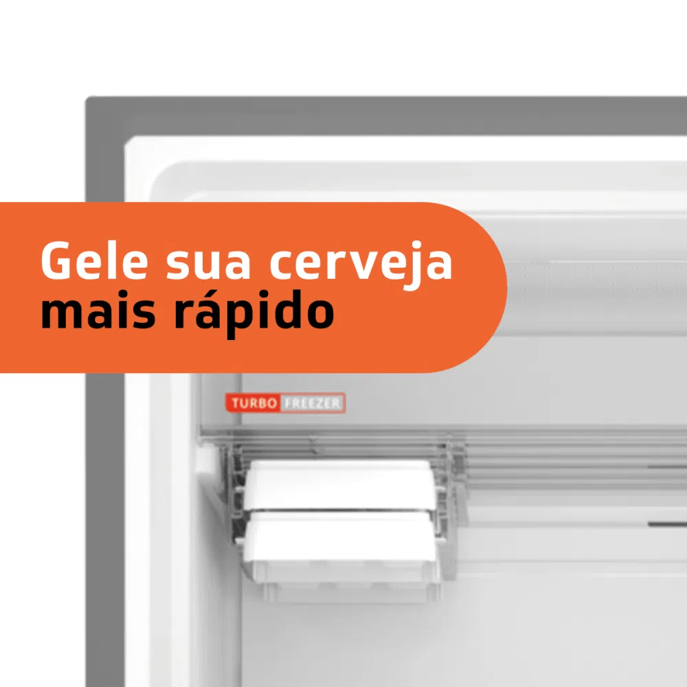 Refrigerador Brastemp 375L BRM44HK Duplex Cor Inox 220V