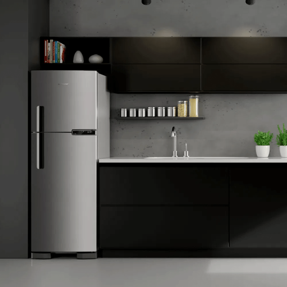 Refrigerador Brastemp 375L BRM44HK Duplex Cor Inox 220V