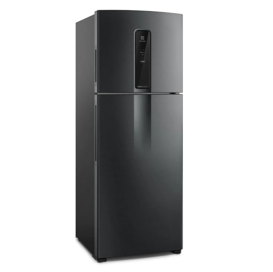 Refrigerador Electrolux 480L IT70B Duplex Efficient AutoSense SmartBivolt Black Inox Bivolt